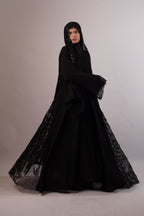 Layl — Black Lace Occasion Abaya