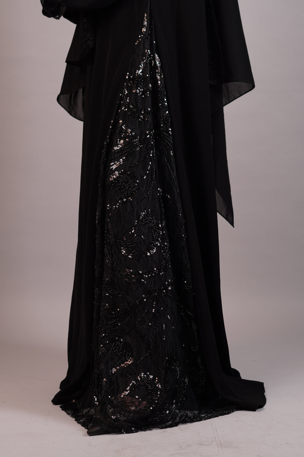 Layl — Black Lace Occasion Abaya
