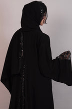 Layali — Black Chantilly Lace Abaya